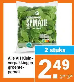Albert Heijn Alle AH Klein- verpakkingen groente- gemak aanbieding