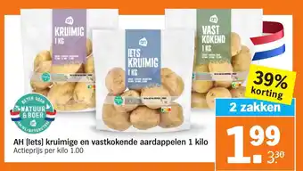 Albert Heijn AH (lets) kruimige en vastkokende aardappelen aanbieding