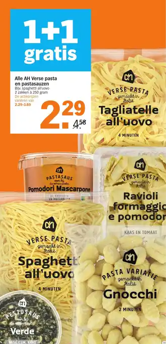 Albert Heijn Alle AH Verse pasta en pastasauzen aanbieding