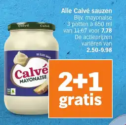 Albert Heijn Alle Calvé sauzen aanbieding