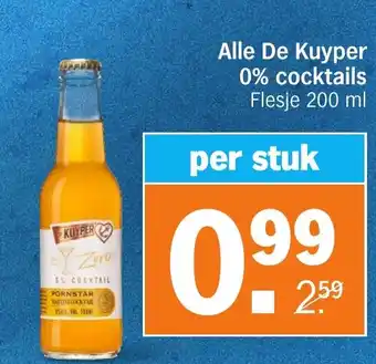 Albert Heijn Alle De Kuyper 0% cocktails aanbieding