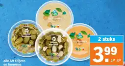 Albert Heijn Alle AH Olijven en hummus aanbieding
