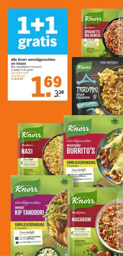 Albert Heijn Alle Knorr wereldgerechten en mixen aanbieding