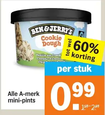 Albert Heijn Alle A merk mini pints aanbieding