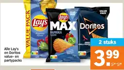 Albert Heijn Alle Lay's en Doritos value en partypacks aanbieding