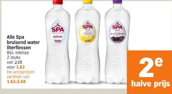 Albert Heijn Alle Spa bruisend water literflessen aanbieding