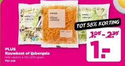 PLUS PLUS Rauwkost of ijsbergsla aanbieding