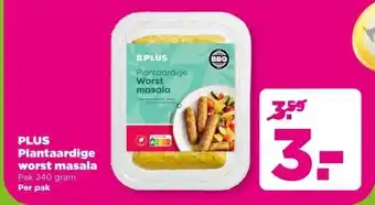 PLUS PLUS Plantaardige worst masala aanbieding