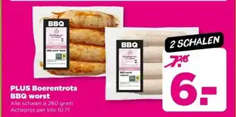 PLUS PLUS Boerentrots BBQ worst aanbieding