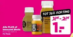 PLUS Alle PLUS of Innocent Shots aanbieding