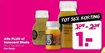 PLUS Alle PLUS of Innocent Shots aanbieding