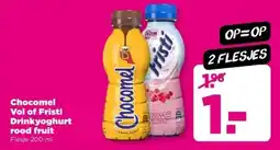 PLUS Chocomel Vol of Fristi Drinkyoghurt rood fruit aanbieding