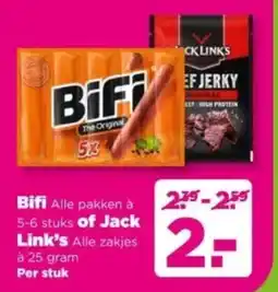 PLUS Bifi of Jack Link's aanbieding