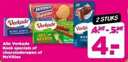 PLUS Alle Verkade Koek specials of chocoladerepen of McVities aanbieding