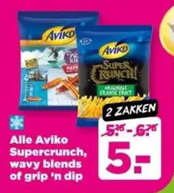 PLUS Alle Aviko Supercrunch, wavy blends of grip 'n dip aanbieding