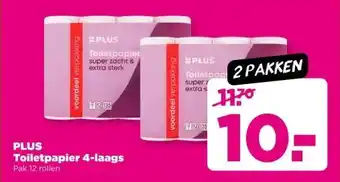 PLUS PLUS Toiletpapier 4-laags aanbieding