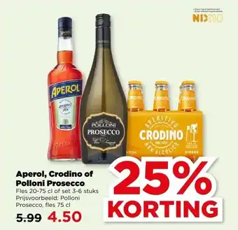 PLUS Aperol, Crodino of Polloni Prosecco aanbieding
