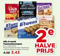 PLUS Alle A-merk Tussendoorrepen aanbieding