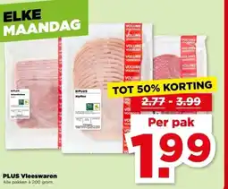 PLUS PLUS Vleeswaren aanbieding