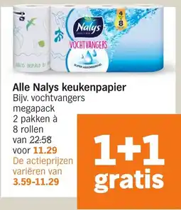 Albert Heijn Alle Nalys keukenpapier aanbieding