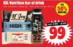Dirk XXL Nutrition Bar of Drink aanbieding