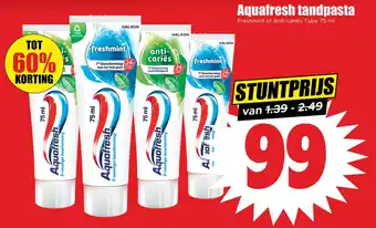 Dirk Aquafresh Tandpasta aanbieding