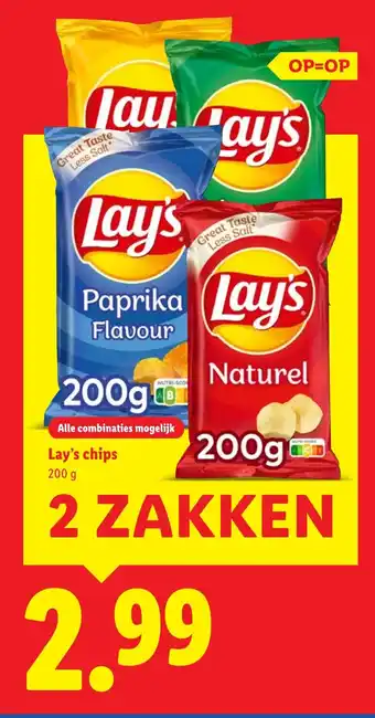 Lidl Lay's chips aanbieding