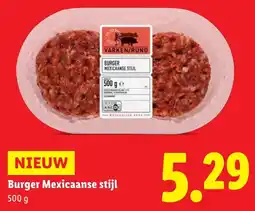 Lidl Burger Mexicaanse stijl aanbieding