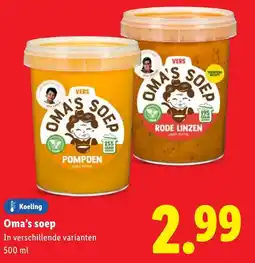 Lidl Oma's soep aanbieding