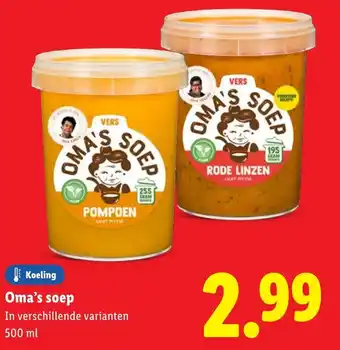 Lidl Oma's soep aanbieding