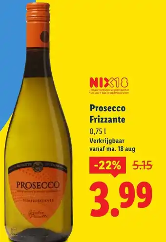 Lidl Prosecco Frizzante aanbieding