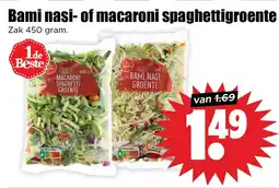Dirk Bami nasi of macaroni spaghettigroente aanbieding