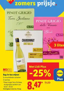 Lidl Bag-in-box wijnen aanbieding
