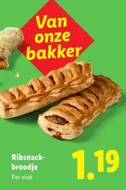 Lidl Ribsnack broodje aanbieding