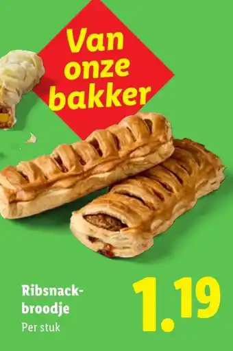 Lidl Ribsnack broodje aanbieding