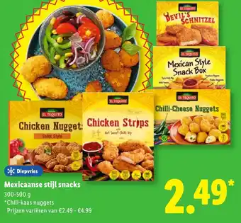 Lidl Mexicaanse stijl snacks aanbieding