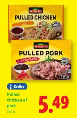 Lidl Pulled chicken of pork aanbieding