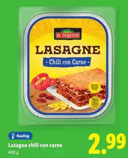Lidl Lasagne chili con carne aanbieding