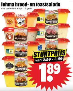 Dirk Johma brood- en toastsalade aanbieding