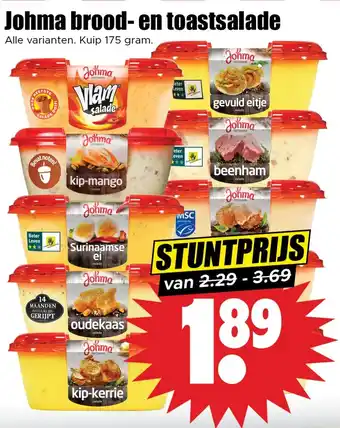 Dirk Johma brood- en toastsalade aanbieding