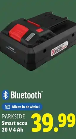 Lidl Parkside Smart accu 20 V 4 Ah aanbieding