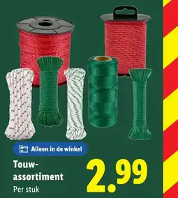Lidl Touw assortiment aanbieding