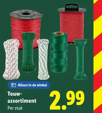 Lidl Touw assortiment aanbieding
