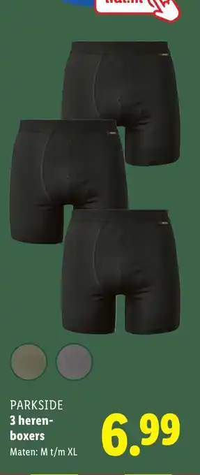 Lidl Parkside 3 heren boxers aanbieding