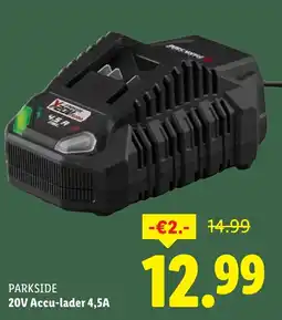 Lidl Parkside 20V Accu-lader 4,5A aanbieding