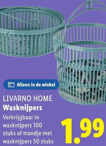 Lidl Livarno home Wasknijpers aanbieding