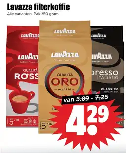 Dirk Lavazza Filterkoffie aanbieding