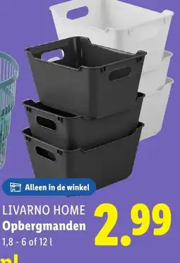Lidl Livarno Home Opbergmanden aanbieding