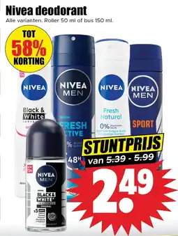 Dirk Nivea Deodorant aanbieding