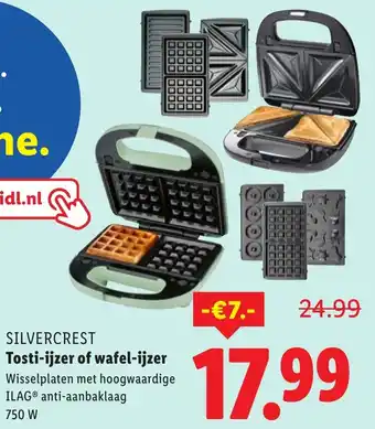 Lidl Silvercrest Tosti ijzer of wafel ijzer aanbieding